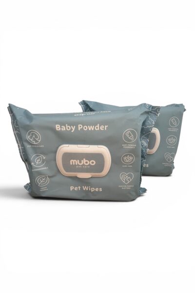 Mubo Baby Powder Pet Wipes – chusteczki pielęgnacyjne dla psa i kota 100 szt