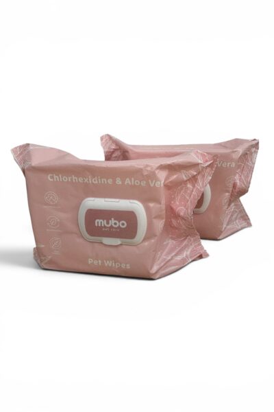 Mubo Chlorhexidine & Aloe Vera Pet Wipes – chusteczki pielęgnacyjne dla psa i kota 40 szt