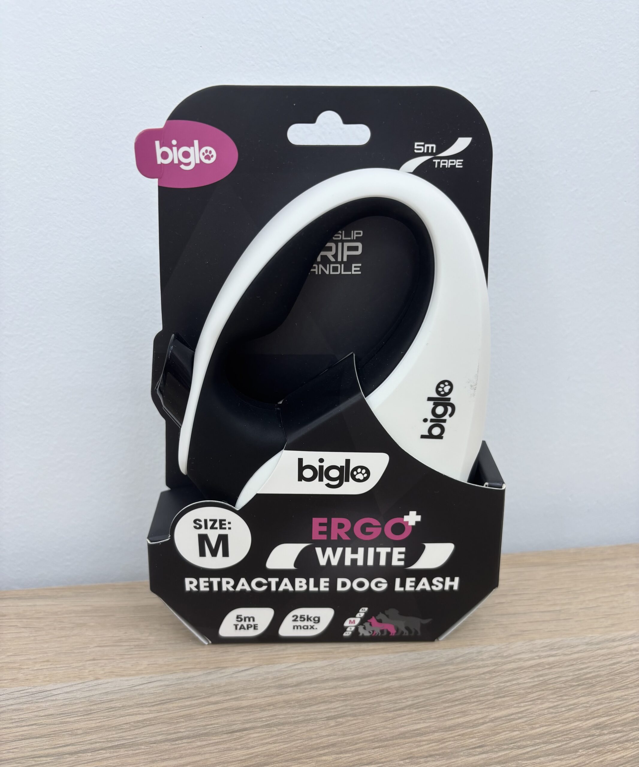 Smycz automatyczna Biglo Ergo Plus White – swoboda na spacerze - obrazek 3