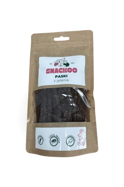 Paski mięsne z jelenia SNACKOO - 150g