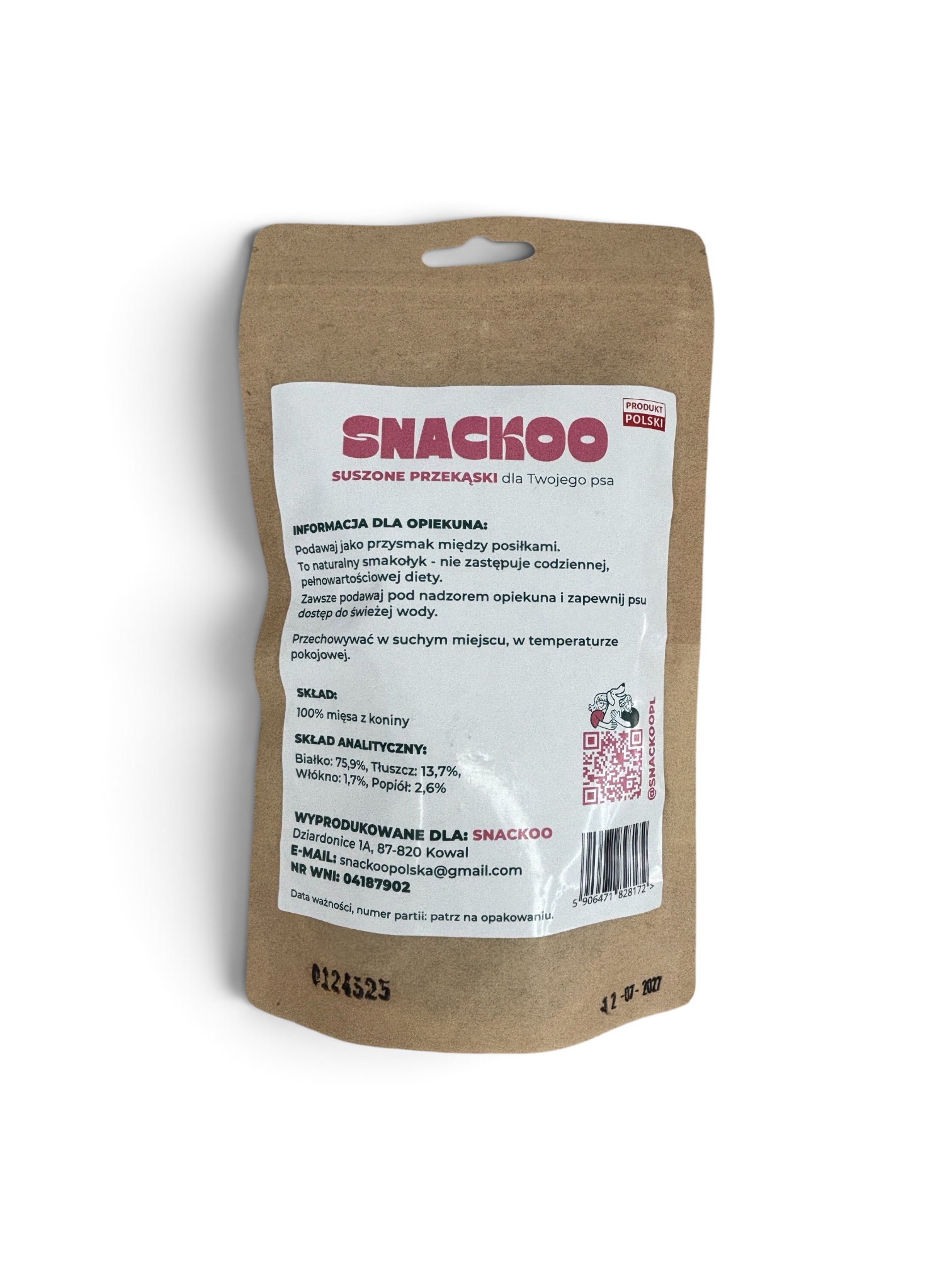 Paski mięsne z koniny SNACKOO - 150g - obrazek 2