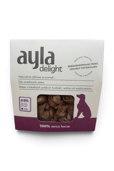 Liofilizowane serca kacze AYLA Delight - 28g