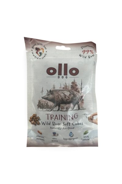 OLLO Air-Dried Training Wild Boar Soft Cubes 80 g – przysmaki treningowe z dzika