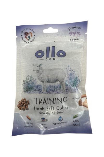 OLLO Air-Dried Soft Lamb Cubes 80 g – przysmaki treningowe z jagnięciny