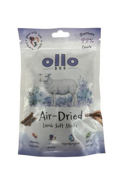 Ollo Air Dried Lamb Strips 80 g – miękkie paski z jagnięciny